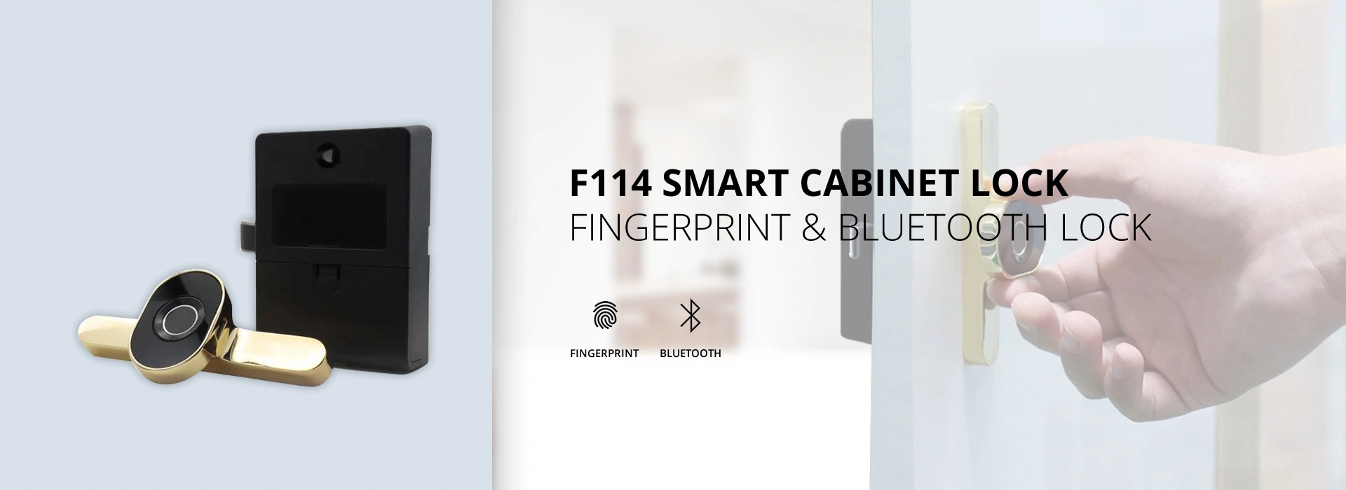 F114 Fingerprint & Bluetooth Cabinet Lock