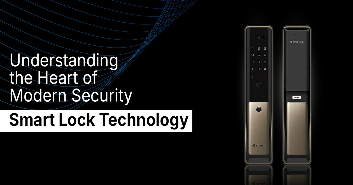 Smart lock technology showcasing modern digital door lock design for advanced home security and keyless access