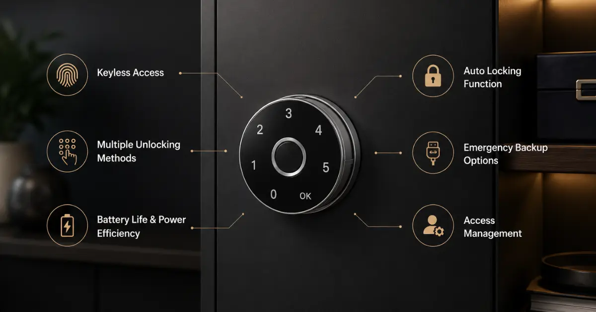 key features of smart cabinet locks